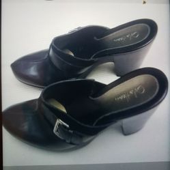 Cole Haan Black Leather Mules/Clogs