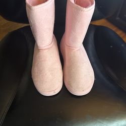 Girls Kids Pink Boots Size 2