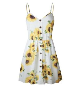 Yellow sunflowers dress