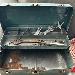 Vintage Utility Chest And Tools