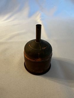 Vintage Small Copper Oil Funnel – 3.5” Tall Farm/Garage Tool