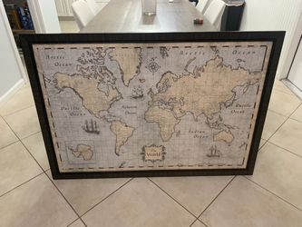 Map Of World In Frame