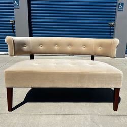 Brand New. Velvet Tufted Bench chair. Fawn Brown. Only 1 available. $299