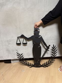 Lawyer Metal Frame Decorative Wall Piece