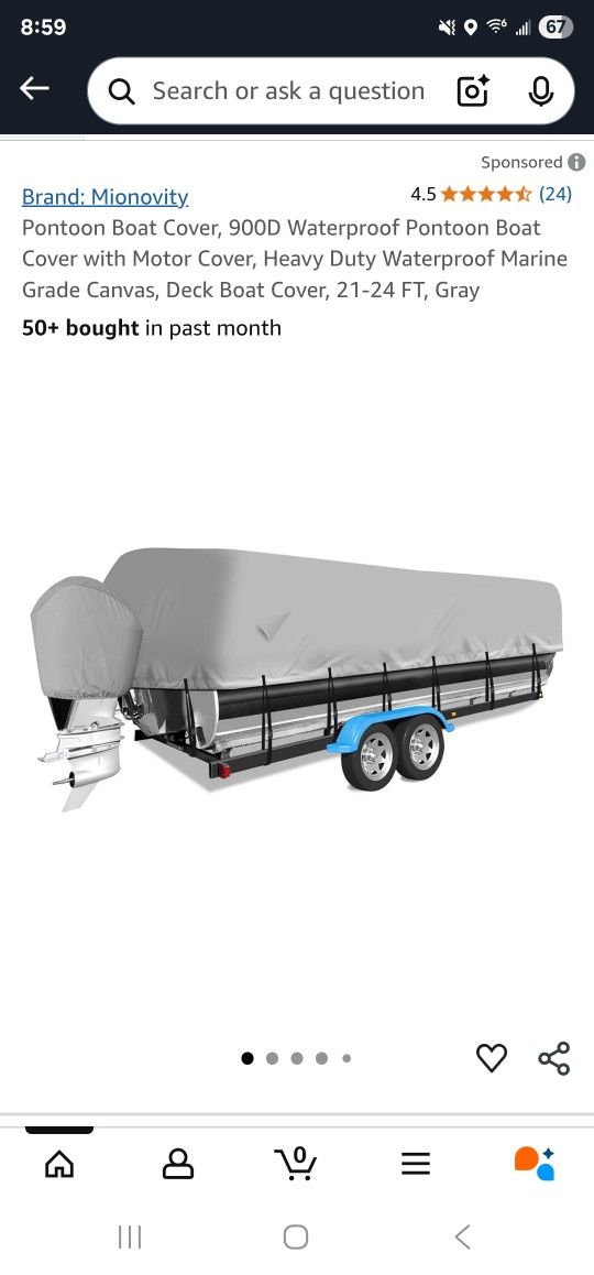 Pontoon Boat Cover with Motor Cover,