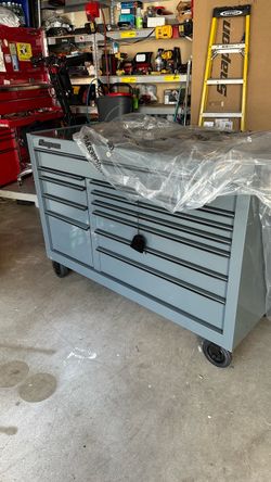 Snap-On 55" 11-Drawer Double-Bank Classic Series Roll Cab (Storm Gray with Black Trim) $4800
