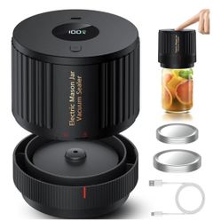 Electric Mason Jar Vacuum Sealer Kit for Wide Mouth and Regular Mouth Mason Jars