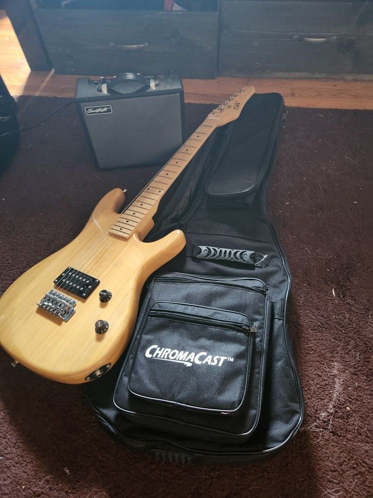 Guitar, Amp, And Bag