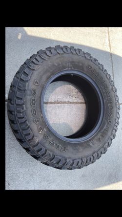 1 — 255/75r17 Firestone Destination MT2 Tire 80% Treads 2023 DOT!