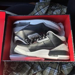 Jordan 3 Black Cement 3 (2024) Size 9.5 
