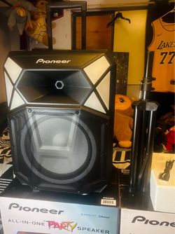 Pioneer Ultimate Party Speaker - 700 Watt of Powerful High Quality Audio, LED Lights, Microphone, Stand, FM, Bluetooth