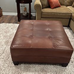 Leather Ottoman