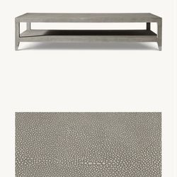 Restoration hardware GRAYDON SHAGREEN 60" SQUARE COFFEE TABLE