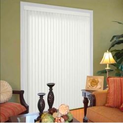 Crown White Vertical Blinds 78"W x84"L
