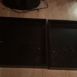 Black Wooden Sturdy Serving Trays With handles 