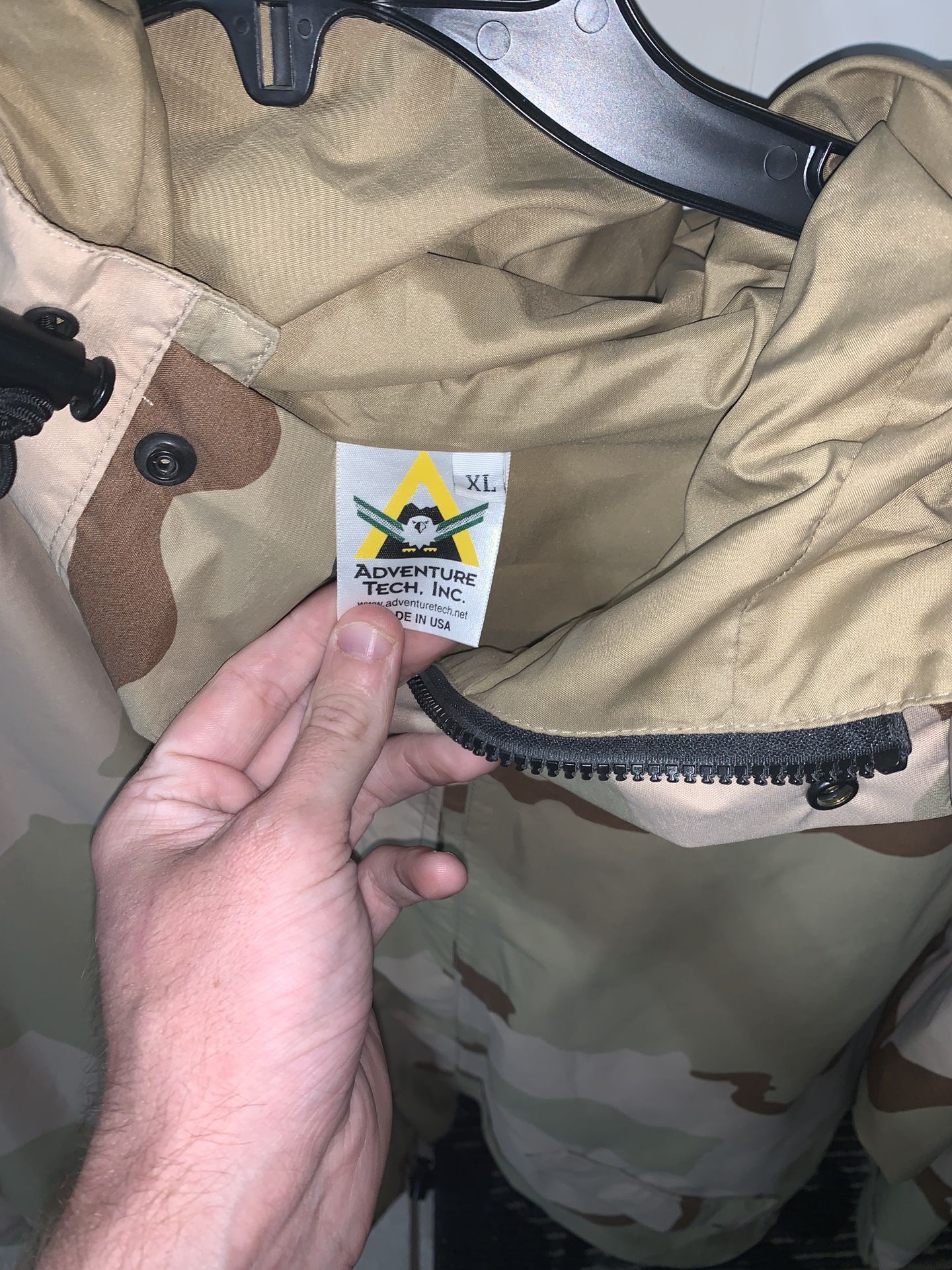 New Military Issue Adventure Tech Gore-Tex Desert Camo Parka Jacket XL