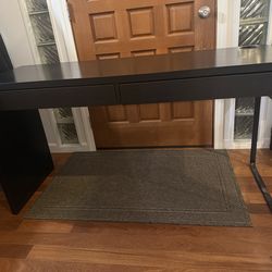 IKEA Black Desk – Like New, 2 Drawers, Only $60