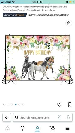 Horse Birthday Backdrop