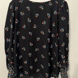 Black Shirt Floral 
