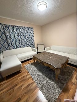 Modern Living Room Set 2 Sofas + Marble Table Living Room Furniture