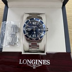 Longines  HydroConquest Blue Dial Stainless Steel Men’s Quartz Watch Boxed