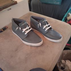 Lacoste Asparta Men's Grey Leather Sneakers. US SIZE 11.