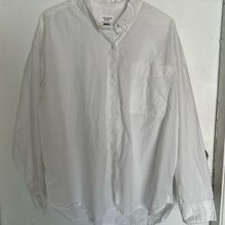 Over Size Long Blouse Color White Size XL