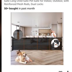 Dueelala Retractable Extra Wide Baby/Pet Gate 