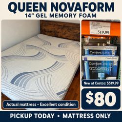 Queen Novaform 14” Mattress — Excellent Condition — $80