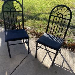 2 Metal Chairs 