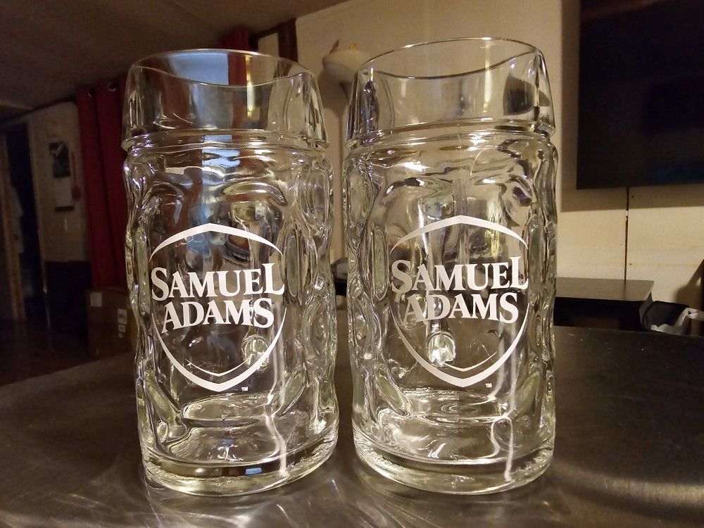 SET OF 6 OKTOBER FEST SAMUEL ADAMS BEER MUG & 1 GLASS -  $45 OBO FOR ALL 7