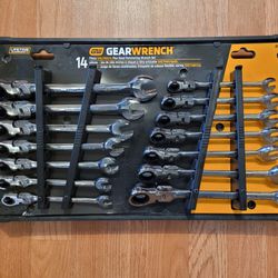 New Gearwrench 14 pc. Flex Head Ratcheting Wrench Set MM/Sae. $70 Firm. Pickup Only. 