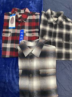 Mens Flannel Shirts,  BRAND NEW, Set Of 3, Size Large/Tall