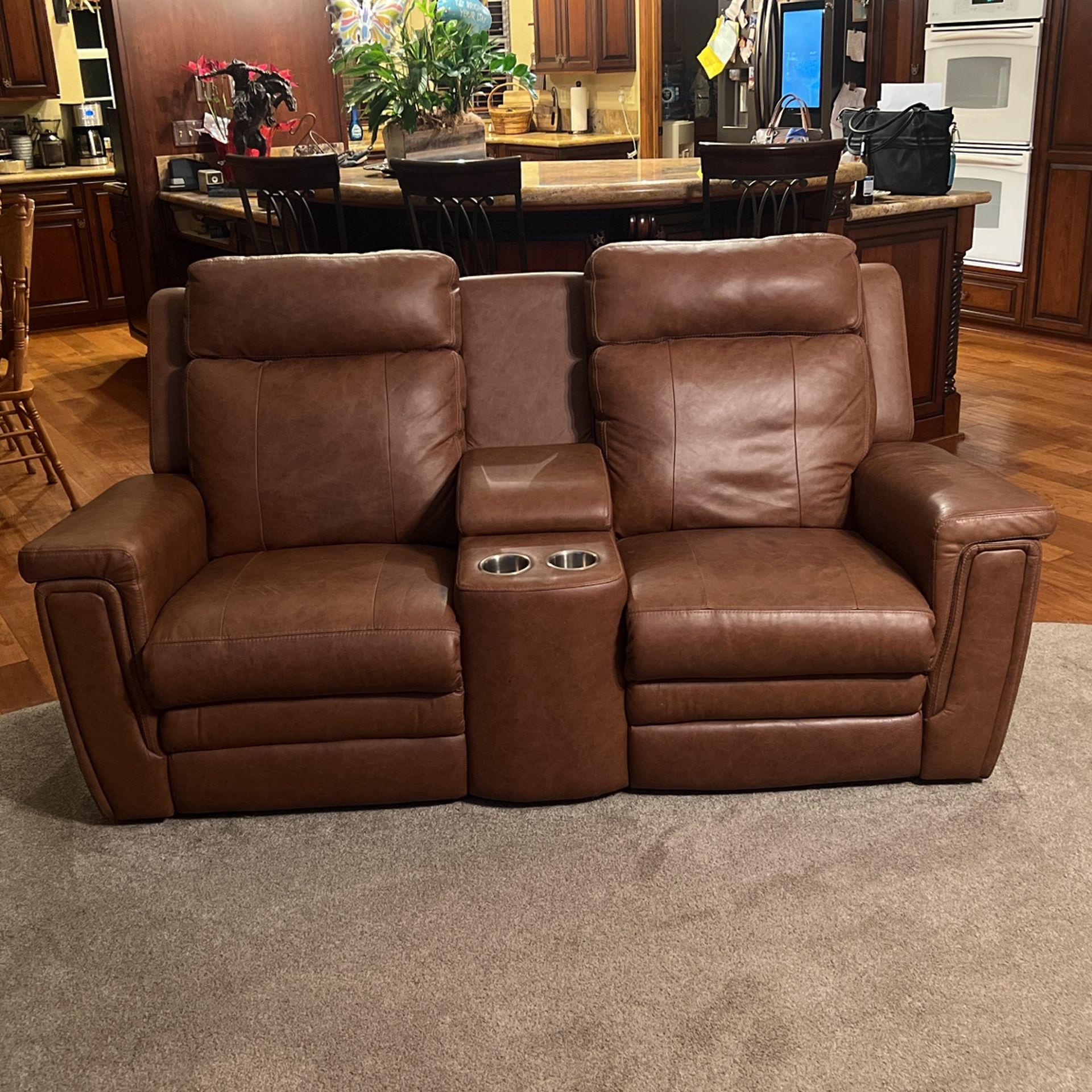 Leather Coach & Love Seat