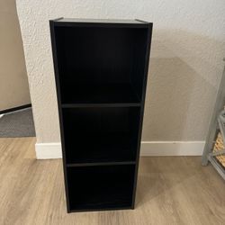 Black 3 Tier Open Shelving Unit 