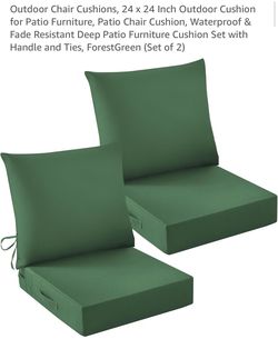 New set of 2 patio chairs cushions