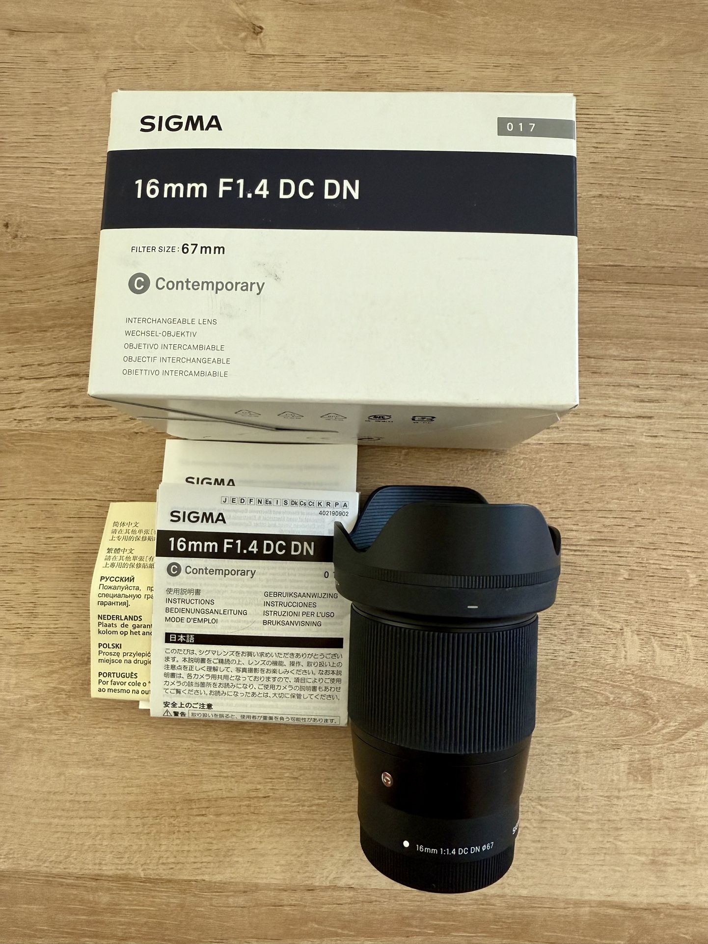 Sigma 16mm F1.4 DN For Canon EF-M
