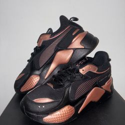 PUMA RsX Black Rose Lace Up  Womens Black, Pink Sneakers (contact info removed)1