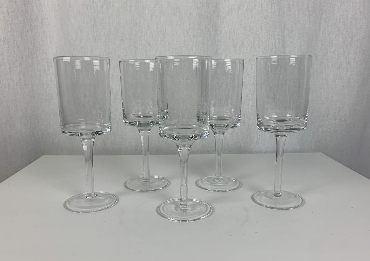 5 Glass Candle Holders