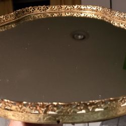Gold Metal Filigree Vanity Mirror Unique