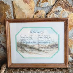 The Footprints of God  With Wood Frame