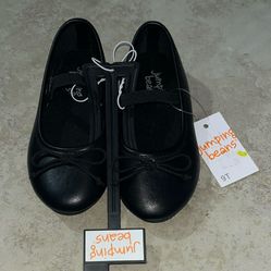Jumping Beans Toddler Girl’s Black Flats / Shoes, Size 9