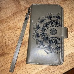 iPhone XR wallet with magnetic closing case