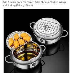 NEW DEEP FRYER POT 11 INCHES STAINLESS STEEL 