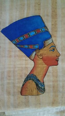 Authentic Egyptian hand paintings on papyrus Paper