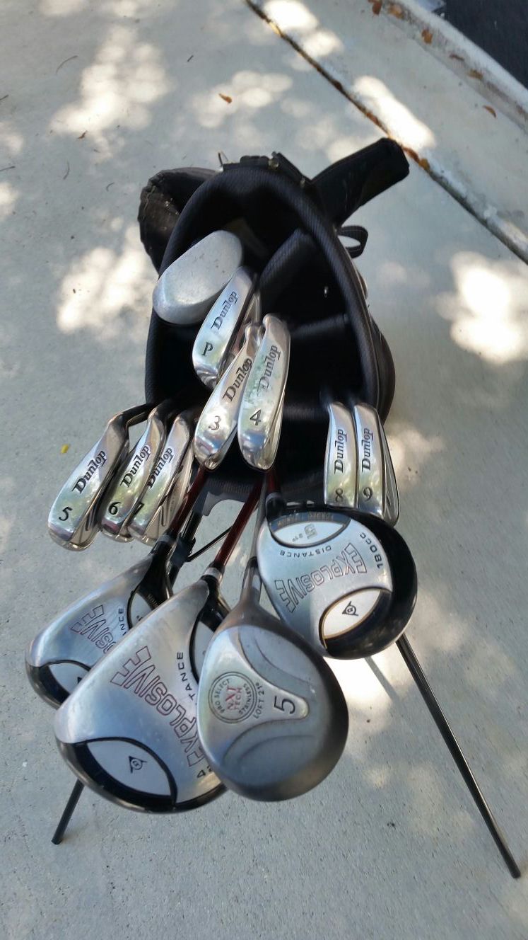 Golf Clubs Dunlap with Bag