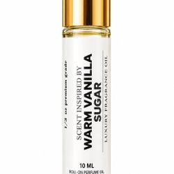Warm Vanilla Sugar 10ml Roll On Perfume Oil Sweet Vanilla Gourmand Scent  Warm Vanilla Sugar is a cozy, comforting fragrance with creamy vanilla, soft