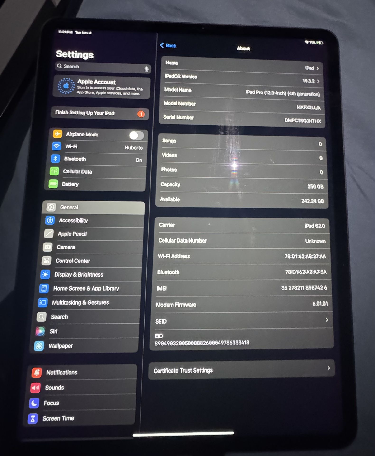 iPad Pro 12.9 4Gen