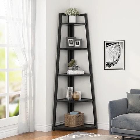 New 70" Tall Corner Ladder, Black