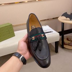 Gucci GG Men’s Leather Shoes With Box New 